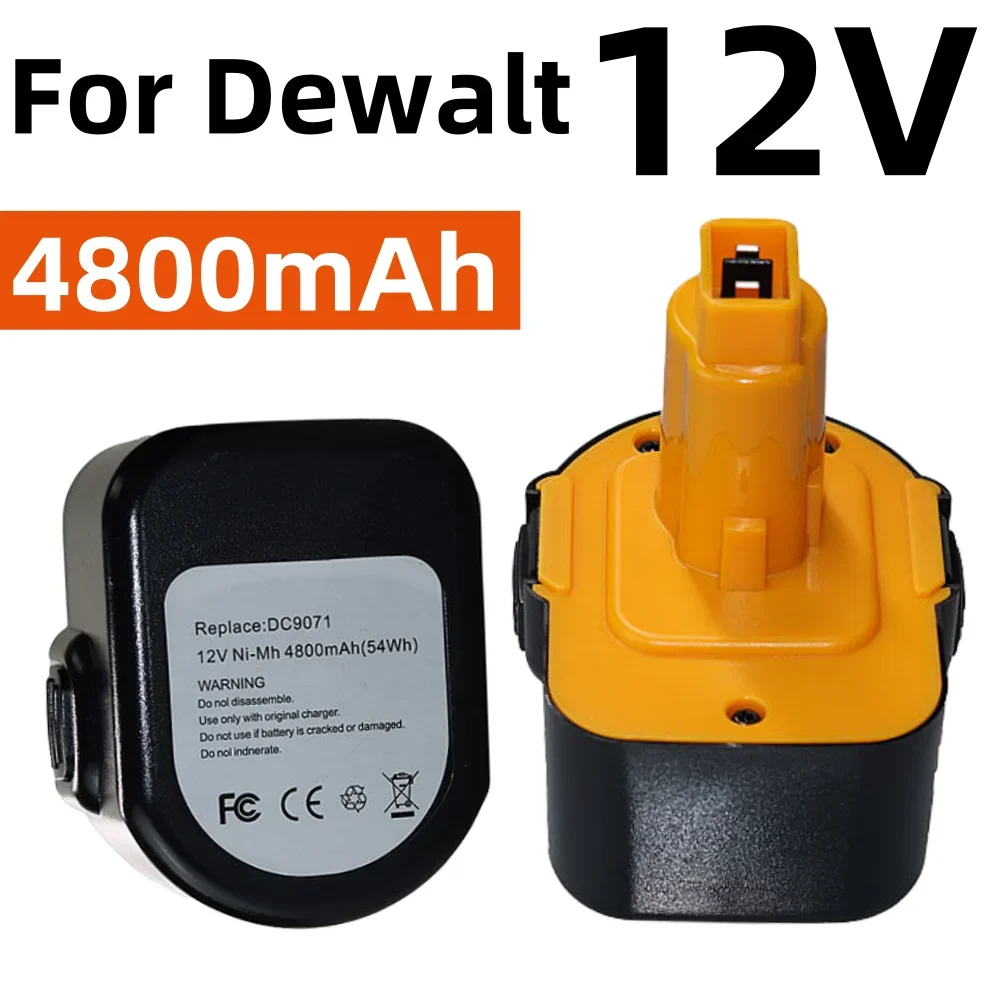 

for Dewalt 12V Battery 4.8Ah DC9071 DW9072 DW9071 DE9074 DE9037 DE9071 DE9072 DE9075 12 Volt Battery Cordless Power