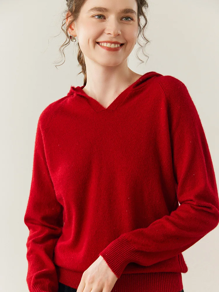 TLOML 新しい女性のパーカープルオーバー 100% カシミヤセーター高級デザインカジュアルカシミヤニットウェア秋冬高品質トップス