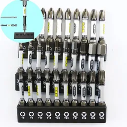 2024New upgrade 1/4 Screwdriver Bit Set Impact Drill Batch Head Torx Hexagonal Cross Head Magnetic Tamper Proof Screwdriver Bits