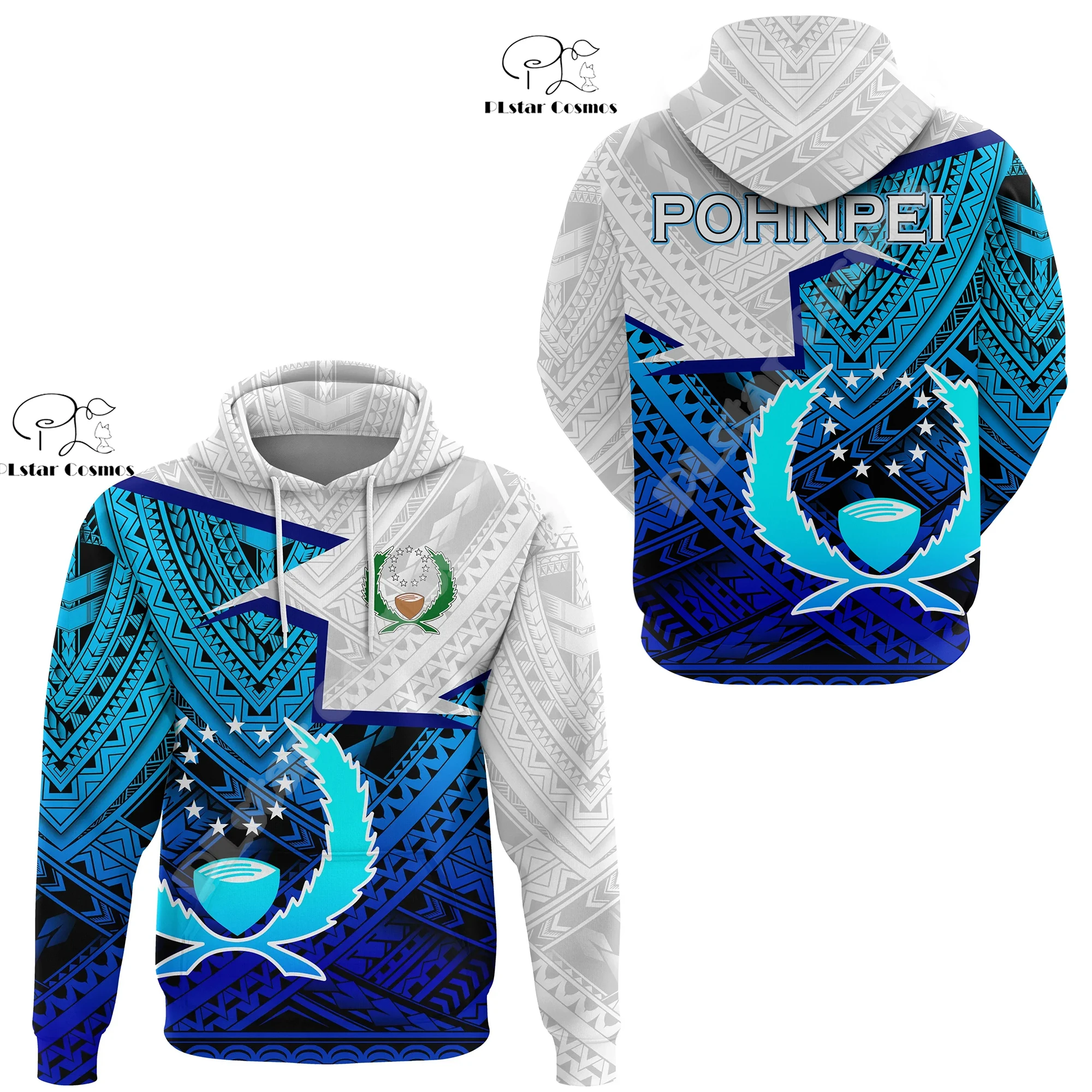 

Polynesia Culture Island Country Pohnpei Flag Tribal Colorful Turtle Tattoo Retro 3DPrint Harajuku Casual Funny Hoodies Jacket Q