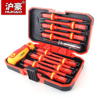 HUHAO 1/7/13PCS Magnetic Screwdrivers Set 1000V Changeable Insulated Screwdriver Set Electrician Tools Repair Tools Kit
