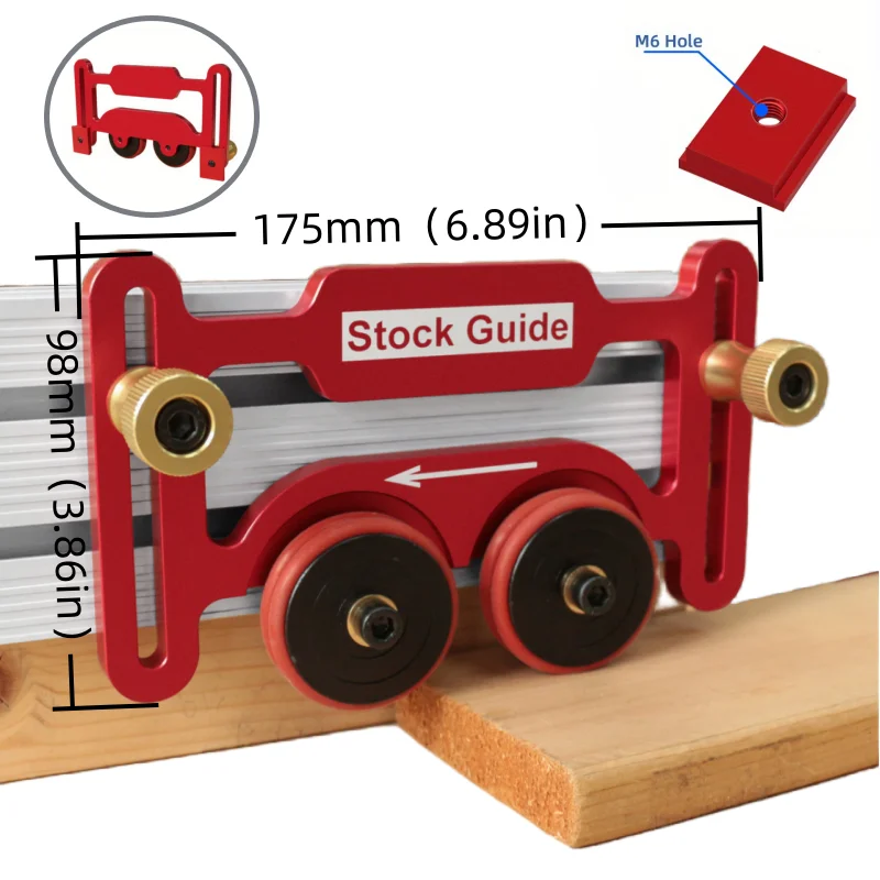 

Деревообработка, двойной подшипник колеса, ролик из алюминиевого сплава, направляющая для настольной пилы, пресс-подавитель, безопасный толкающий вспомогательный инструмент