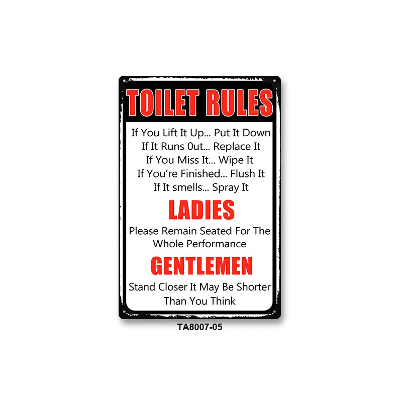 Tin Metal Decor Is A Hot Selling Fashion and Trendy Decoration for Bars, Clothing Stores, Home Decor, and Wall Decorations