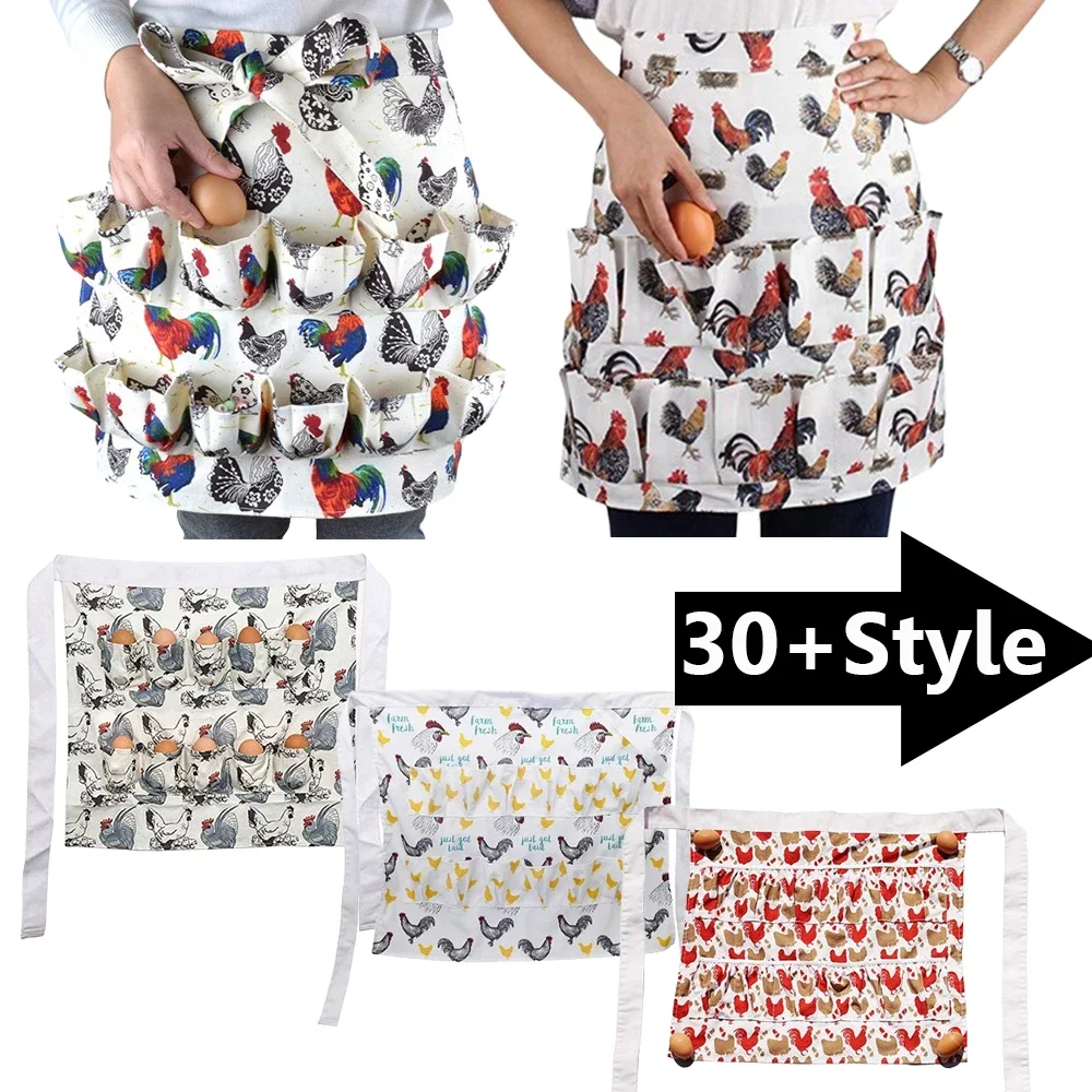 Polyester Apron with Pockets for Eggs Collecting, Apron for Chicken Eggs, Aprons for Women, Egg-Baskets