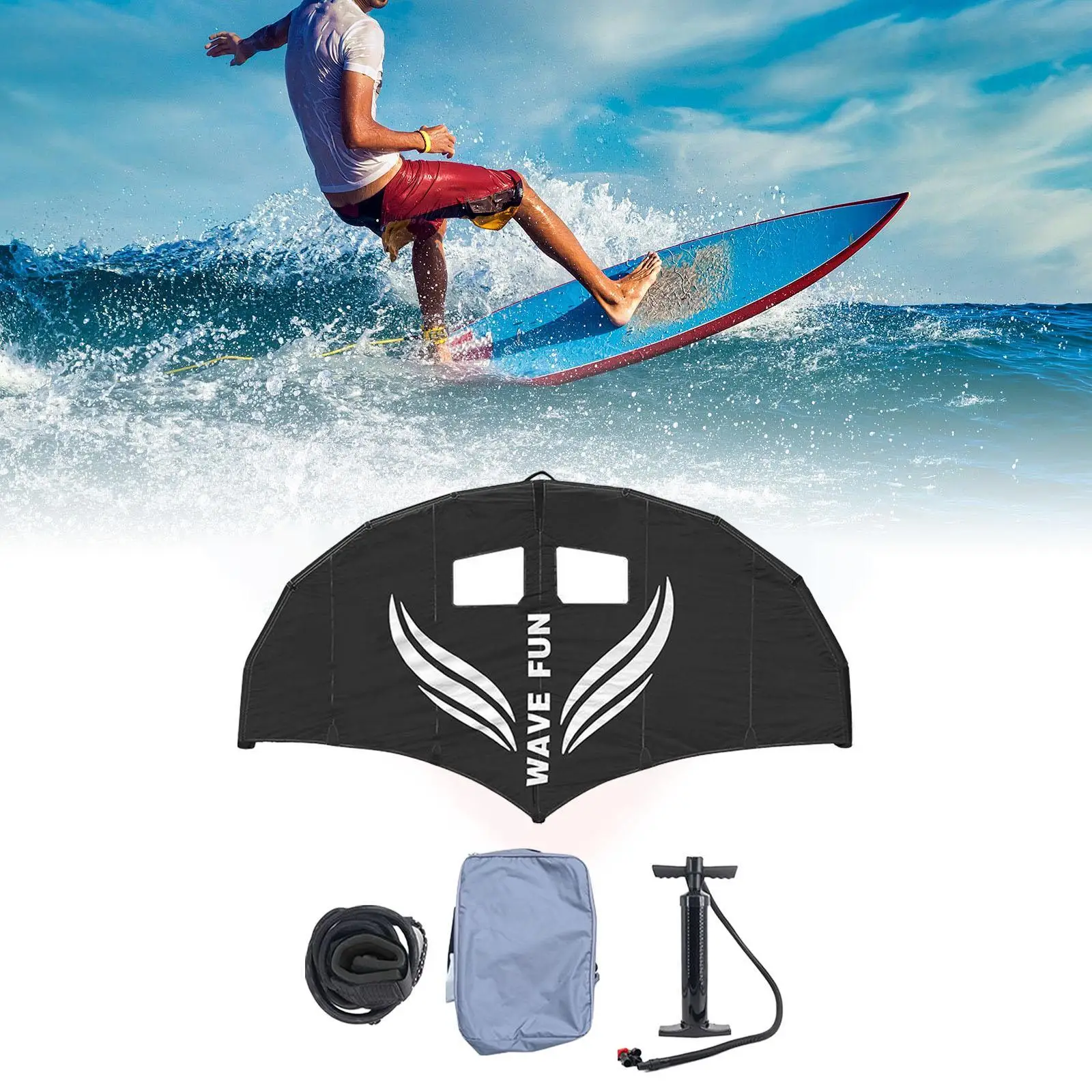 

Inflatable Surfing Wing Portable Surf Sail for Water Sports Surf Kiteboard