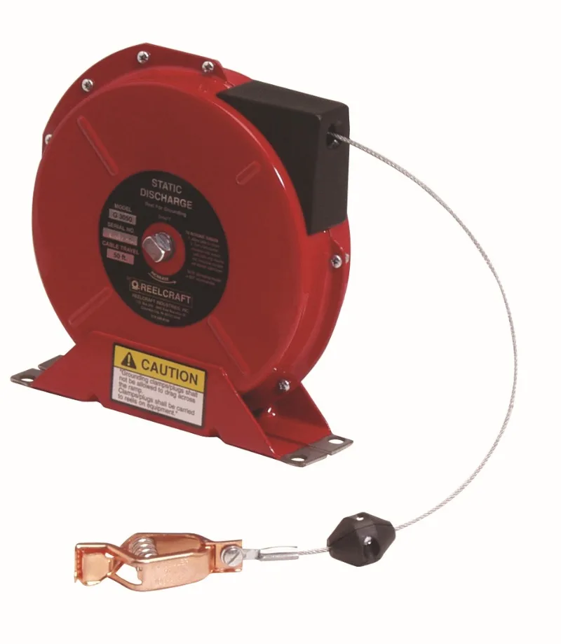 High Quanlity Garage Antistatic Reel Static Grounding Cord Reel Antistatic Aids Electrostatic Discharge Hose Reel Copper Wire