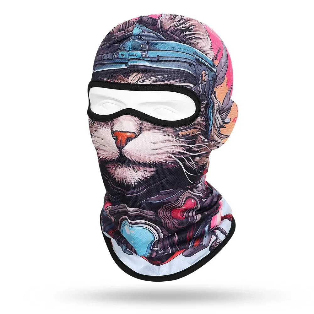 

3D Animal Print Unisex Balaclava Dry Quick Breathable Full Face Mask Outdoor Hiking Head Cover Cycling Neck Warmer Elastic Scarf