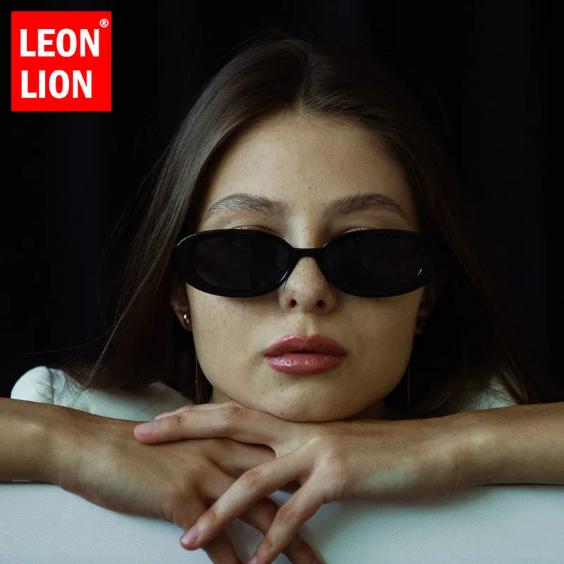 LeonLion Small Oval Sunglasses Women Luxury Brand Designer Glasses for Women/Men Vintage 2023 Eyewear Women Lentes De Sol Mujer