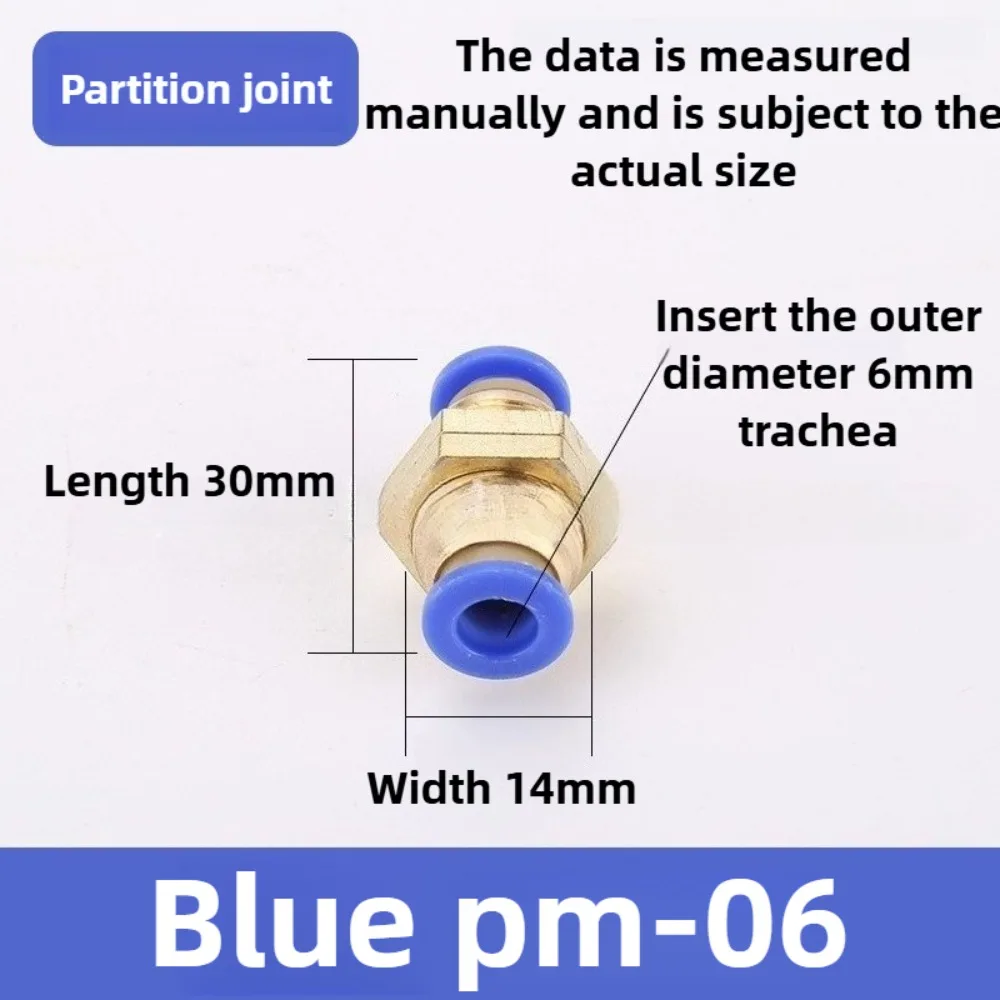 Plastic Pneumatic Bulkhead Connector Male Thread Straight Quick Connect Coupler for Air Hose Tubing
