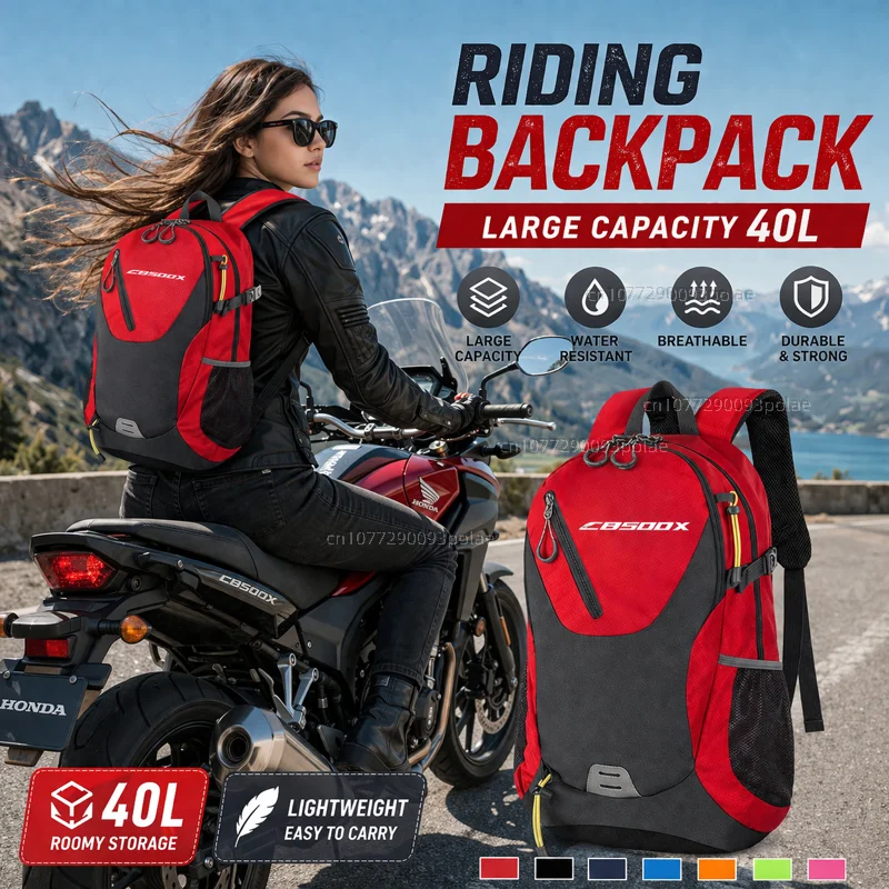 For HONDA CB500X CB 500X CB500 X 2017-2021 2020 2019 2018 Large CapacitRacing travel Men waterproof Backpack Bag Motorcycle Gift
