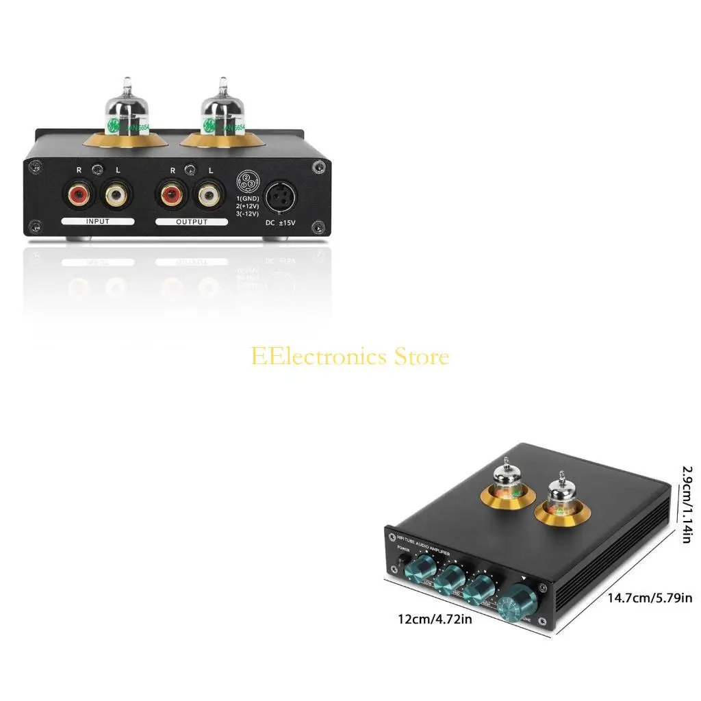 B03C Vacuum Tube Amplifiers for Sound Buffers Trebles Bass Adjustment Preamp Amplifiers HiFi Sound Preamplifier