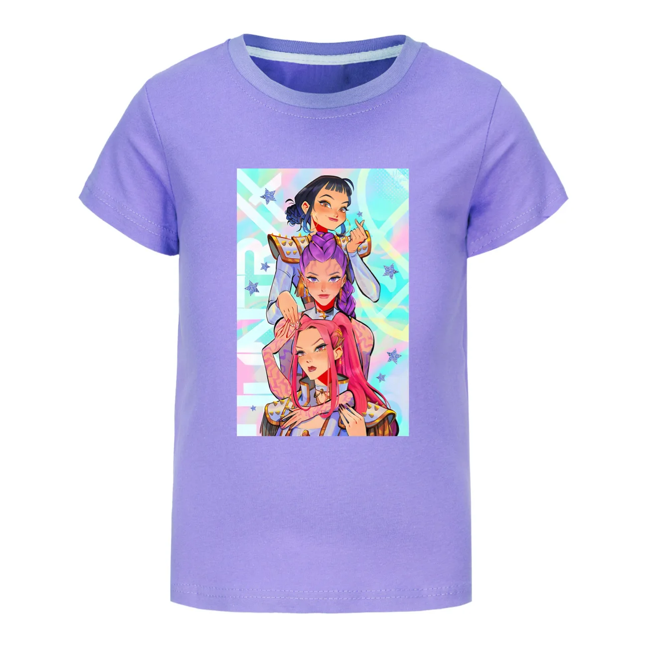 

Детская одежда KPop «Охотники на демонов» 2025, популярная хлопковая футболка в стиле аниме Harajuku, повседневная рубашка для девочек, подарок, модные футболки с фильмами для малышей