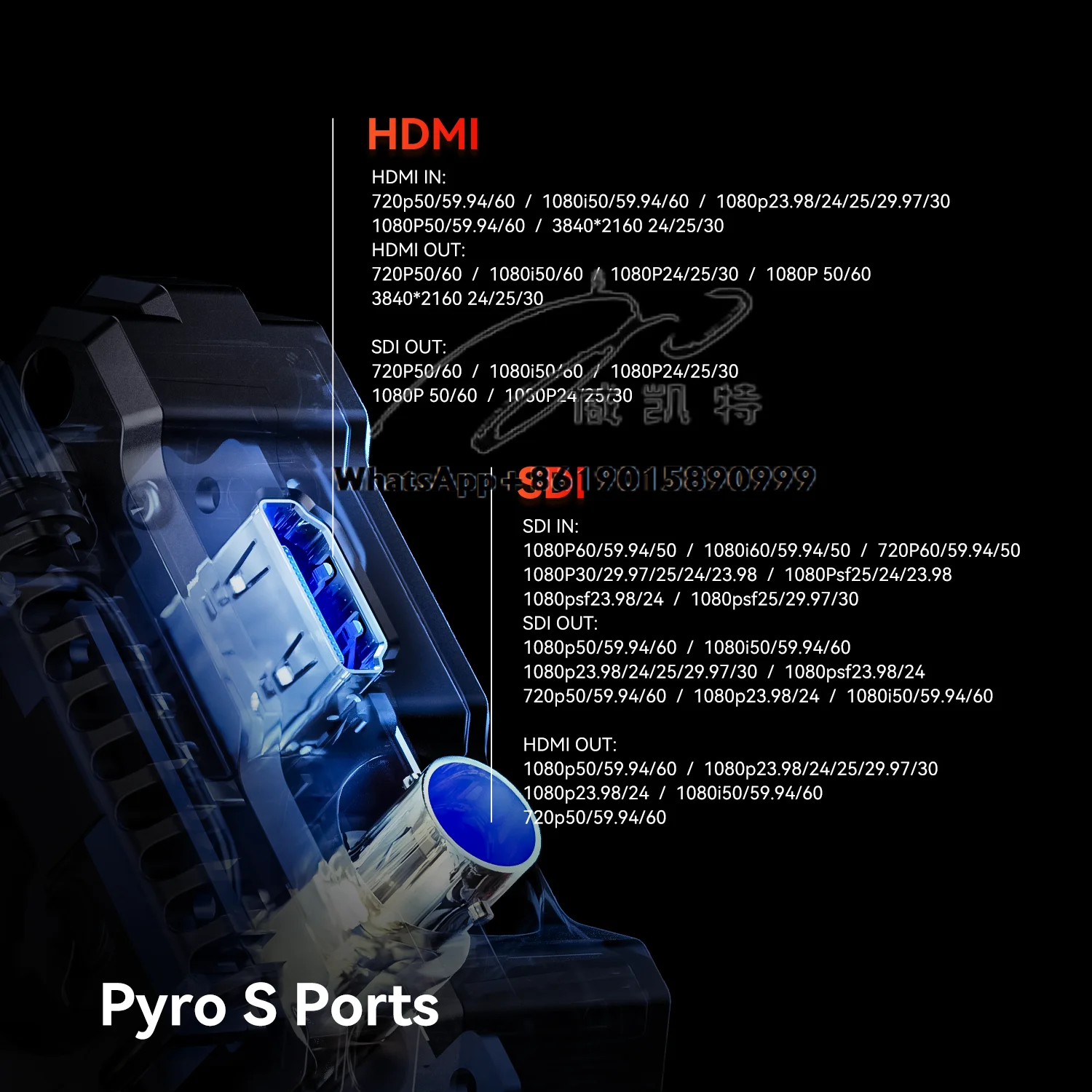 Pyro S 4K 30 1080 P60 1300ft Los Range 50ms Latency UVC Live Stream Wireless Video Transmission System
