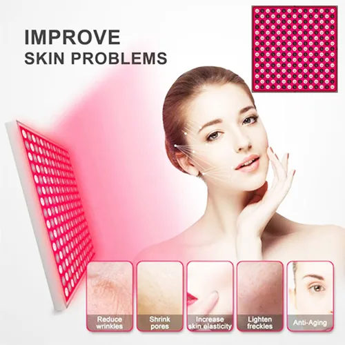 Panel combinado de fototerapia LED rojo, lámpara de panel de belleza, 660nm/850nm, lámpara de calefacción para el hogar, instrumento de fisioterapia de 45W