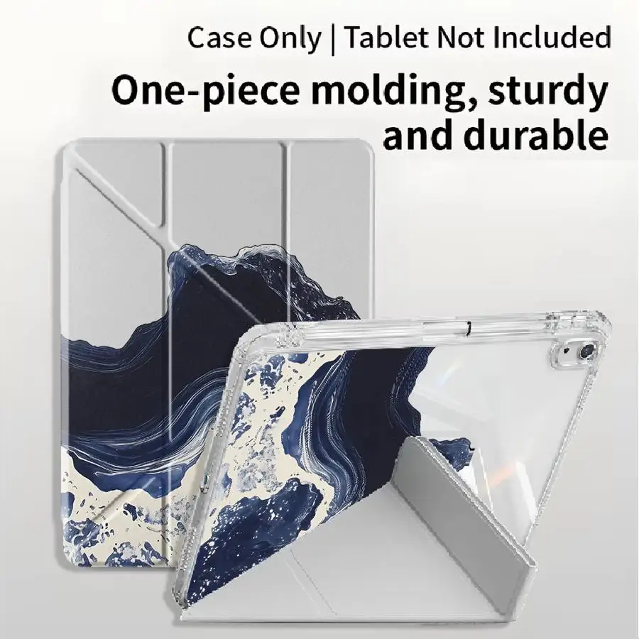 capa-para-tablet-ipad-pro-2025-mini-6-7-air-4-5-m3-m2-m4-11-polegadas-11ª-10ª-9ª-8ª-7ª-129-polegadas-suporte-dobravel-y-fold-ondas-azuis