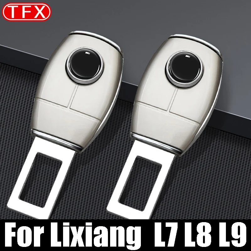 For Lixiang L7 L8 L9 Car Safety Strap Bayonet Car Seat Belt Extension Connector Decorative Essential Supplies Auto Accessories