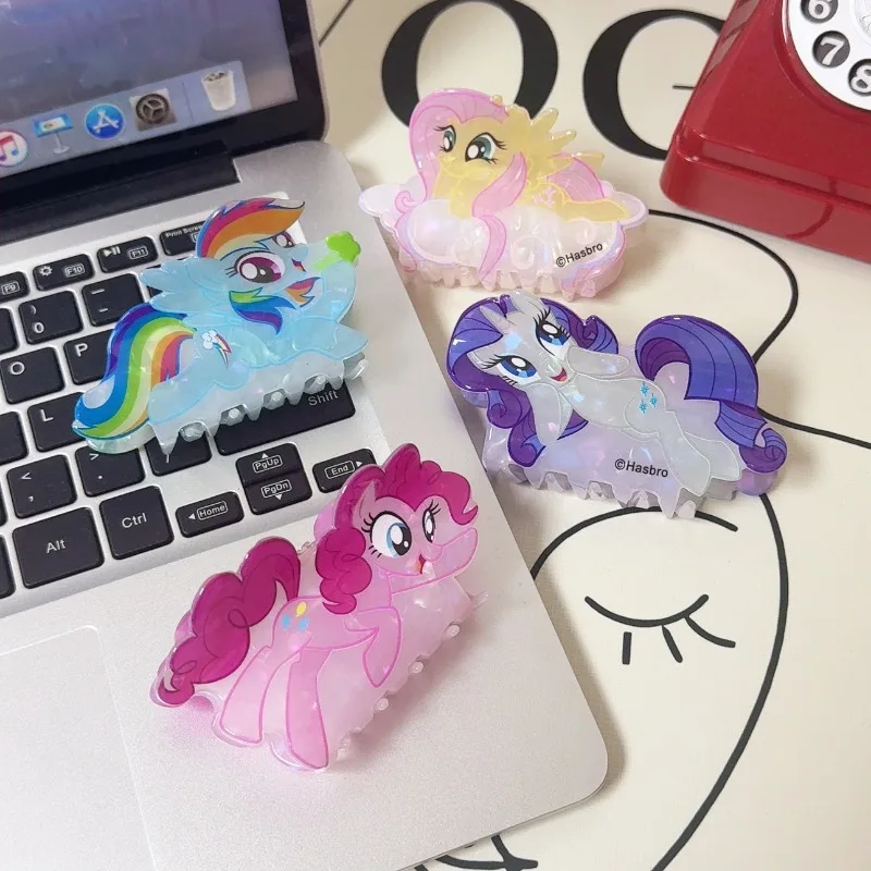 Hasbro My Little Pony Shark Hair Claw Clips Cute Cartoon Ponies Hair Barrettes Fashion Women Hair Accessories Girls Gift view 3