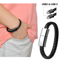 Bracelet USB Charging Cable Type C  to C Data Charging Cord for iPhone 15 Samsung Xiaomi Huawei USB C Fast Charging Cable