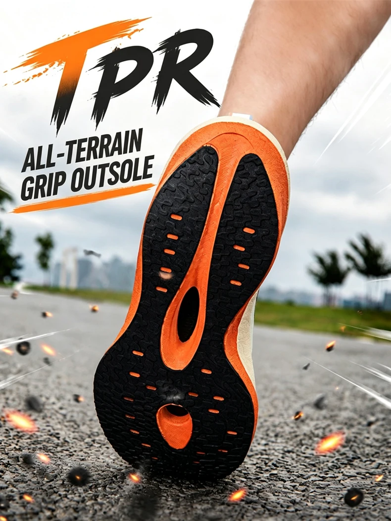Herren-Marathon-Laufschuhe, atmungsaktiv, gepolstert, leicht, rutschfest, für Outdoor-Aktivitäten, Walking und Jogging – Detail 6