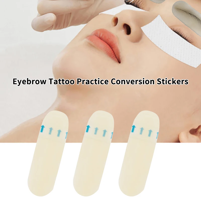 10/20/30/50 pcs Permanent Eyebrow Practice Skin Makeup Tattoo Teacher Practical Sticker Beginner Adhesive Eyebrow Practice Tool