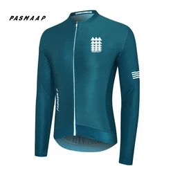 2024 PASMAAP Cycling Jersey Long Sleeve Pro Team Jersey MTB Road Bike Clothing Maillot Ciclismo Hombre Breathable Bicycle Shirts