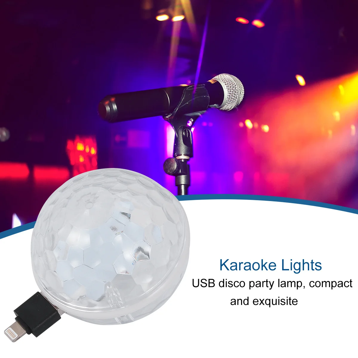 

1 шт. светодиодный сценический светильник USB для вечеринки, стробоскопическая лампа с крутыми эффектами, подходит для Dj, дня рождения, рождественских торжеств