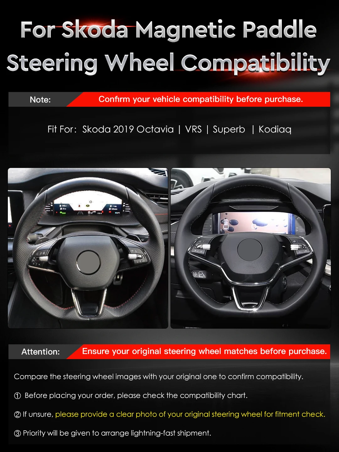 TDD Carbon Fiber Magnetic Paddle Shifters For Skoda Octavia RS Superb Kodiaq RS Karoq Yeti Steering Wheel Shift Paddle
