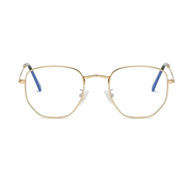 Hexagon Computer Anti-Blauw Licht Bril Mannen Vrouwen 2022 Retro Bijziendheid Optische Fake Eye Brilmonturen Oculos Lunette De vue Homme