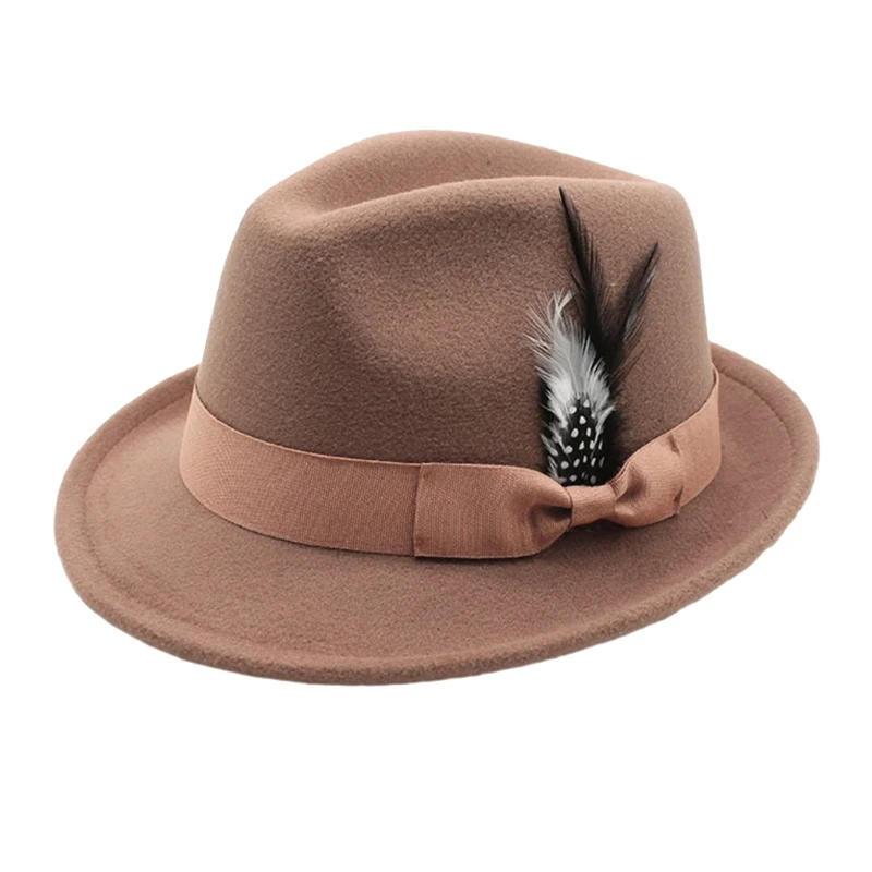 Fashion Fedora Hat for Party Oktoberfest Gentleman Hat JazzHat with Adult Unisex Costume Carnival Accessories