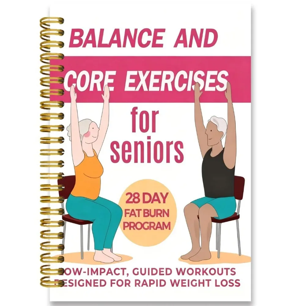 Chair Yoga Exercise Notebook For Seniors 50 Page Seated Yoga Guide, Fitness Planner Journal For Flexibility & Balance Training