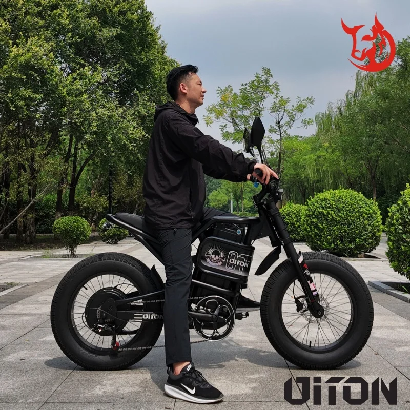 S-300 60V 3000W powerful motor Electric-bike 25Ah battery off-road electric bicycle 20*4.5 fat tire all-terrain rideable e-bike image 3
