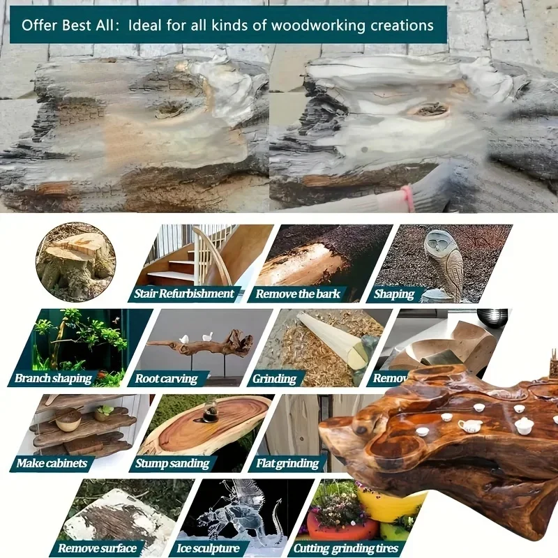 Wheel Disc 4 Inch Wood Shaping Wheel Wood Grinding Shaping Disk Angle Grinders Power Tools Sand bit Porting tools