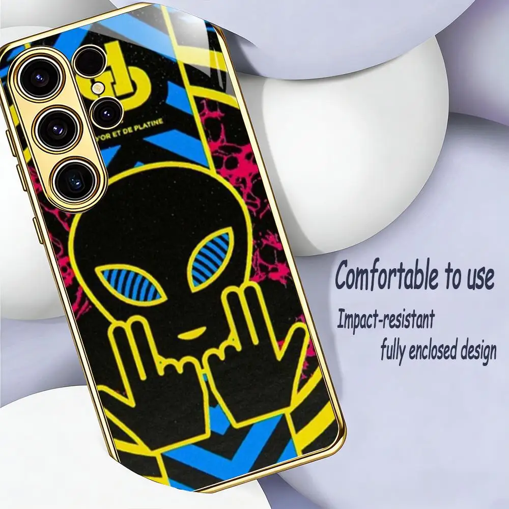 Hot C'est Pas Des Lols J-JuL Phone Case For Samsung S26 S25 S24 S23 S22 S21 Plus Ultra FE Edge Electroplated glass