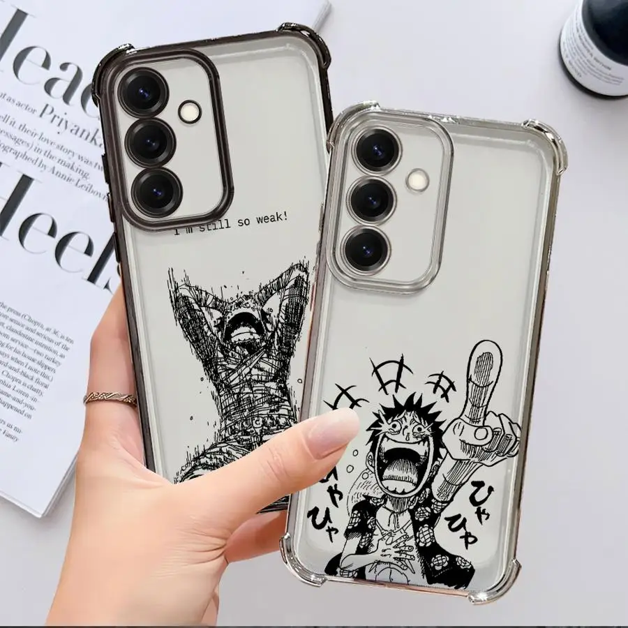 

Anime ONE PIECE Luffy Case for Samsung Galaxy A24 A52 A17 A26 A35 A36 A16 A25 A15 A13 A21s A33 Clear Phone Cover