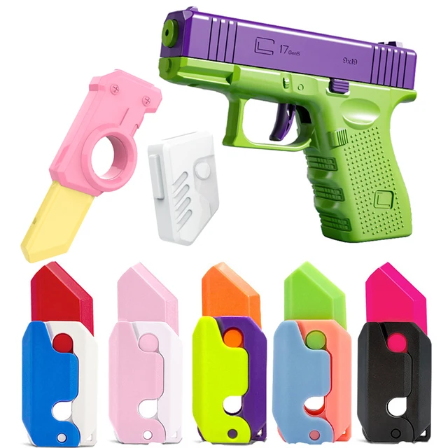 Ulepsz Fidget Toys drukowanie 3D marchewka nóż pistolet sensoryczna Fidget zabawka dla dzieci dorosłych niepokój Stress Relief akcesoria dla dzieci