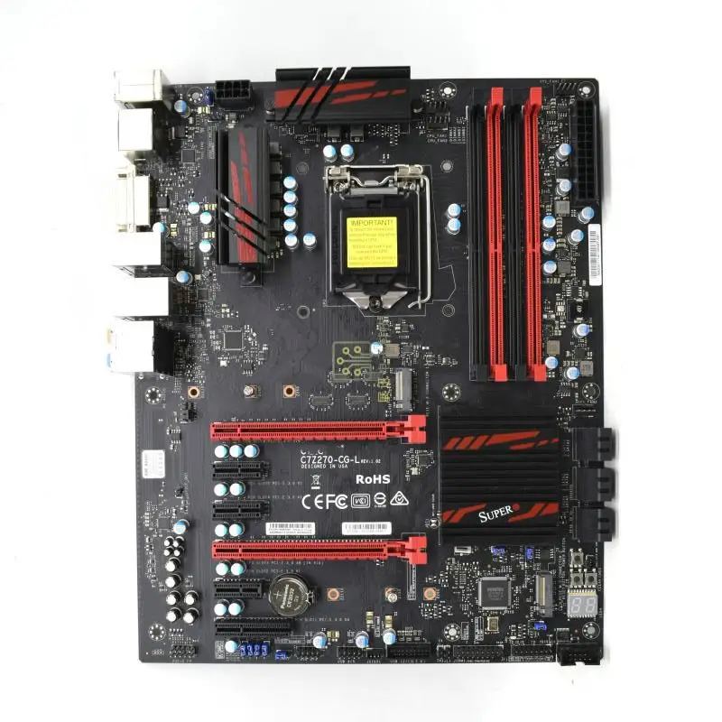 Desktop Motherboard Z270 LGA1151 ATX DDR4 M.2*2 Support 7700K For Supermicro C7Z270-CG-L