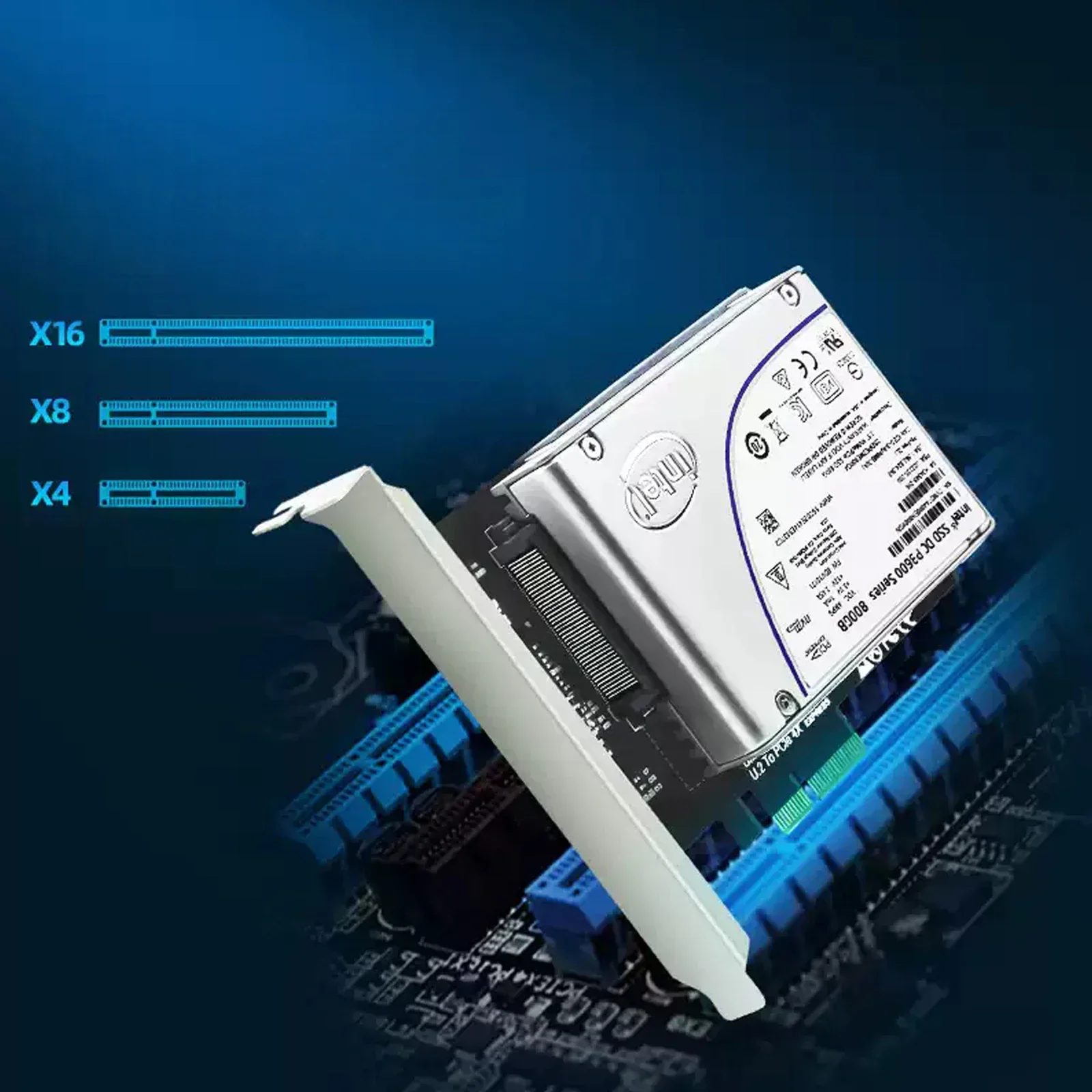 U.2 إلى محول ، بطاقة تحويل SSD ، من مهايئ x 4 إلى cie ، U.2 من