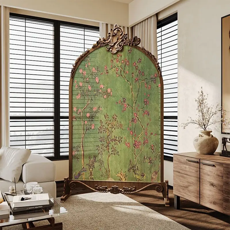 French screen partition living room block medieval flowers and birds carved into the door porch bedroom dining