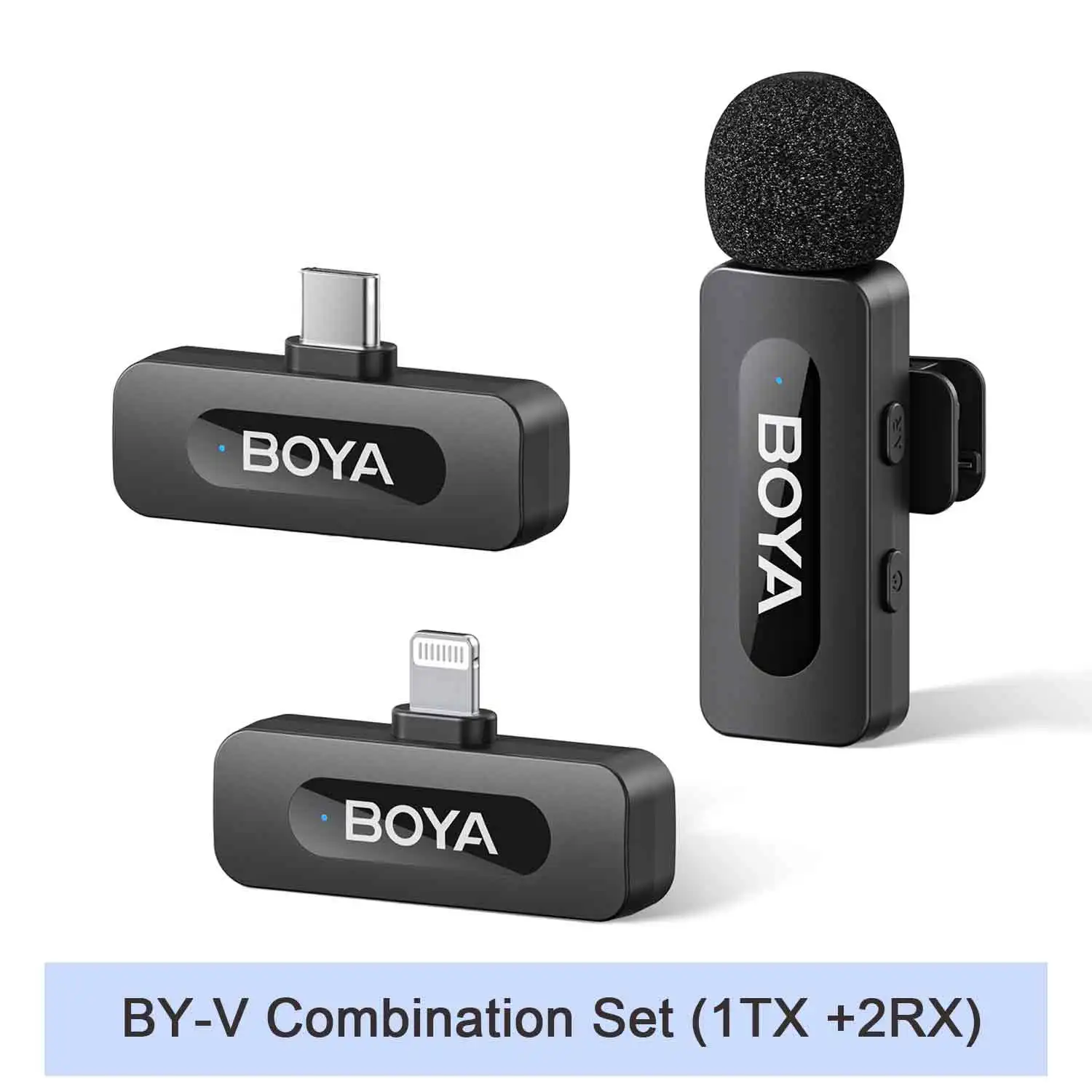 BOYA BY-V Professionele draadloze lavalier-minimicrofoon voor iPhone iPad Android Live-uitzending Gaming-opname Interview Vlog