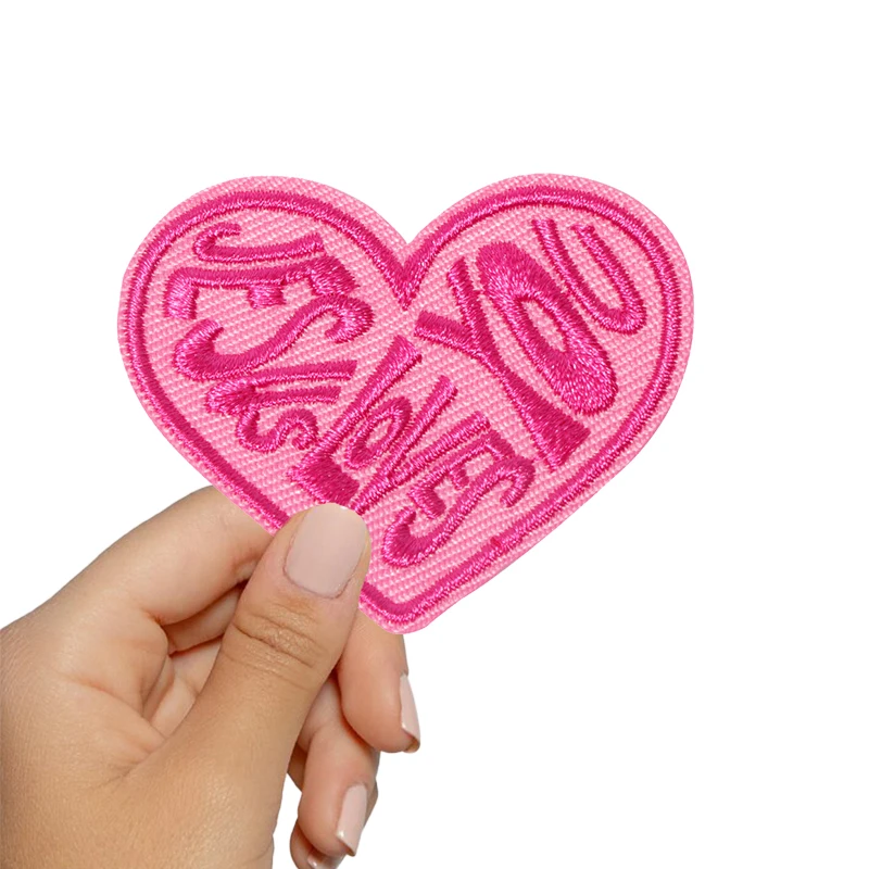1PC Jesus Loves You Embroidered Patch Iron On Sew On Patches For Clothing Cap Bag Jacket Valentine's Day DIY Gift Funny Badge