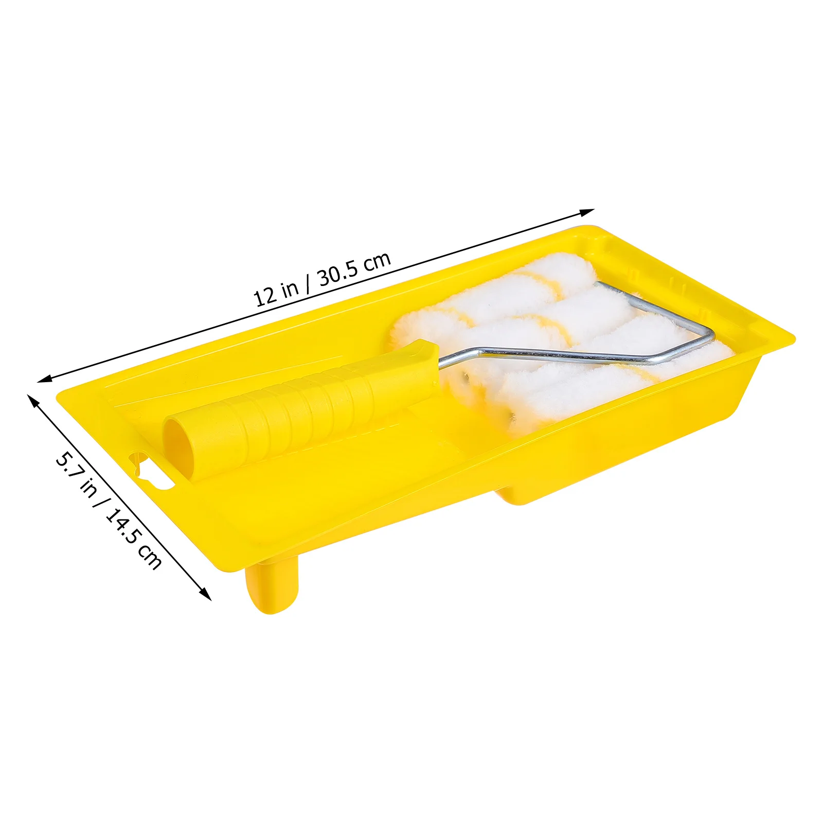 1 Set Muurverfroller Borstelset Vezel Lichtgewicht Comfortgreep Voor Thuiskantoor Diy Schildergereedschap Kit Mini Verf