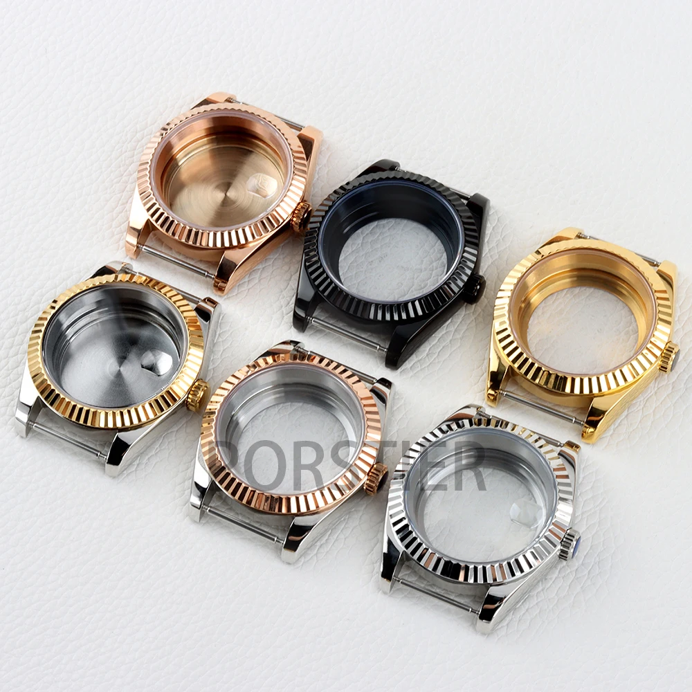 

36mm/39mm NH35 Watch Case Sapphire Glass Solid 316L Stainless Steel Waterproof for Datejust NH35 NH36 Movement 28.5mm Dial
