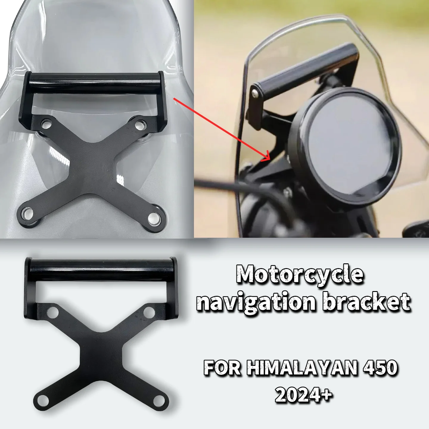 

Новинка 2024 года для гималайского 450 2024 2025, аксессуары для мотоциклов, навигационный кронштейн, держатель для телефона, подставка GPS