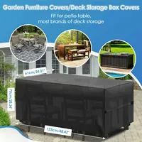 420D Oxford Waterproof Outdoor Patio Garden Furniture Covers Rain Snow Chair Covers PU Coating Anti-UV Table Chair Dust Proof