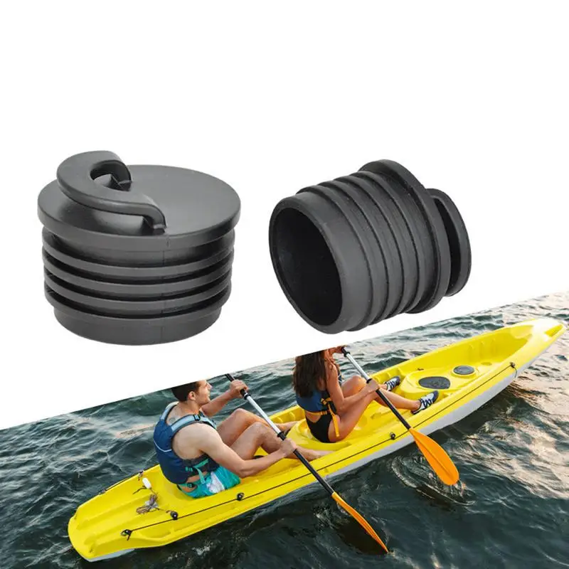 Boat Drain Plugs Kayak Drain Holes Scupper Plugs 2PCS Waterproof Kayak Plug Water Stopper Kayak Hole Cover Replacement Parts