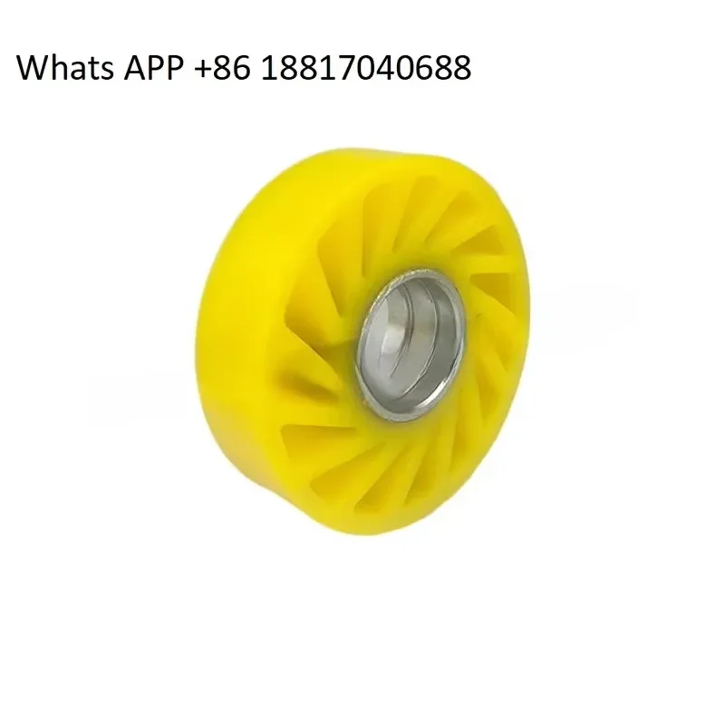 1PC for Semi-automatic Box Gluing Machine Paper Feeding Wheel Yellow Sun Carton Machinery Equipment Yellow Polyurethane