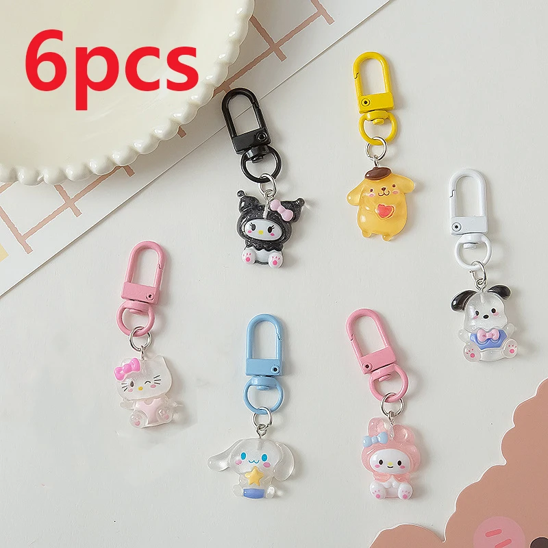 

Hot Sanrio Anime Peripheral Series Keychain for Friends Christmas Gifts Cute Cartoon Pendant Decorated Student's Bag Accessories