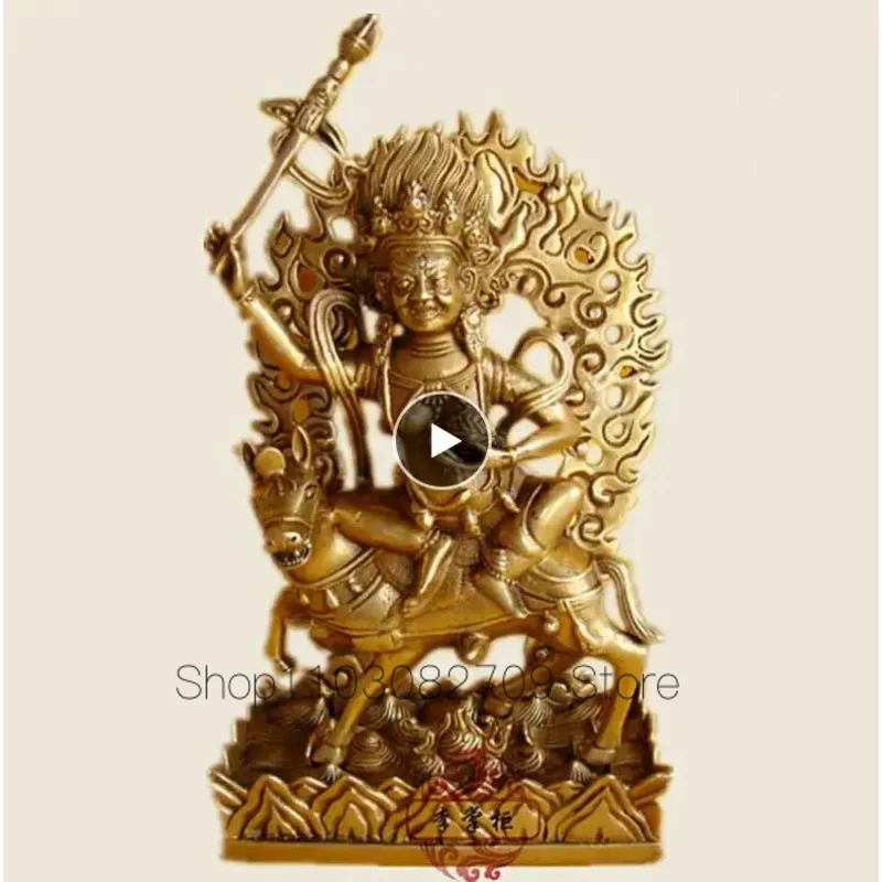 bronze Dorje Shugden buddha statue Vajradhara Auspicious Tianmu Mule guardian