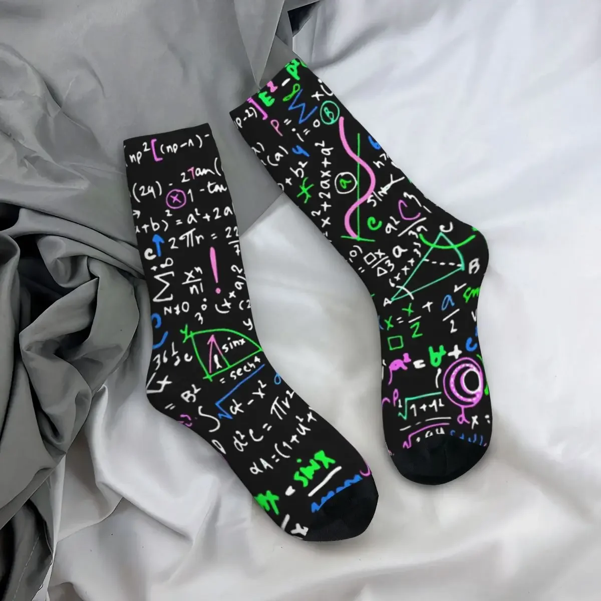 GEOMETRY EQULegSocks, Chaussettes Harajuku, Chaussettes longues toutes saisons, Bas de haute qualité, Accessoires pour cadeau d'anniversaire unisexe