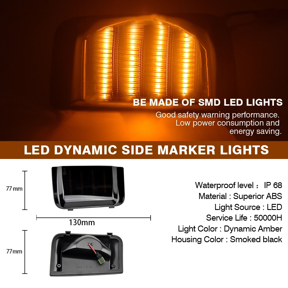 

68374916AA For Peugeot Boxer Citroen Jumper RELAY 2006-2019 Dynamic LED Flowing Turn Signal Side Mirror Lights Indicator Lamp